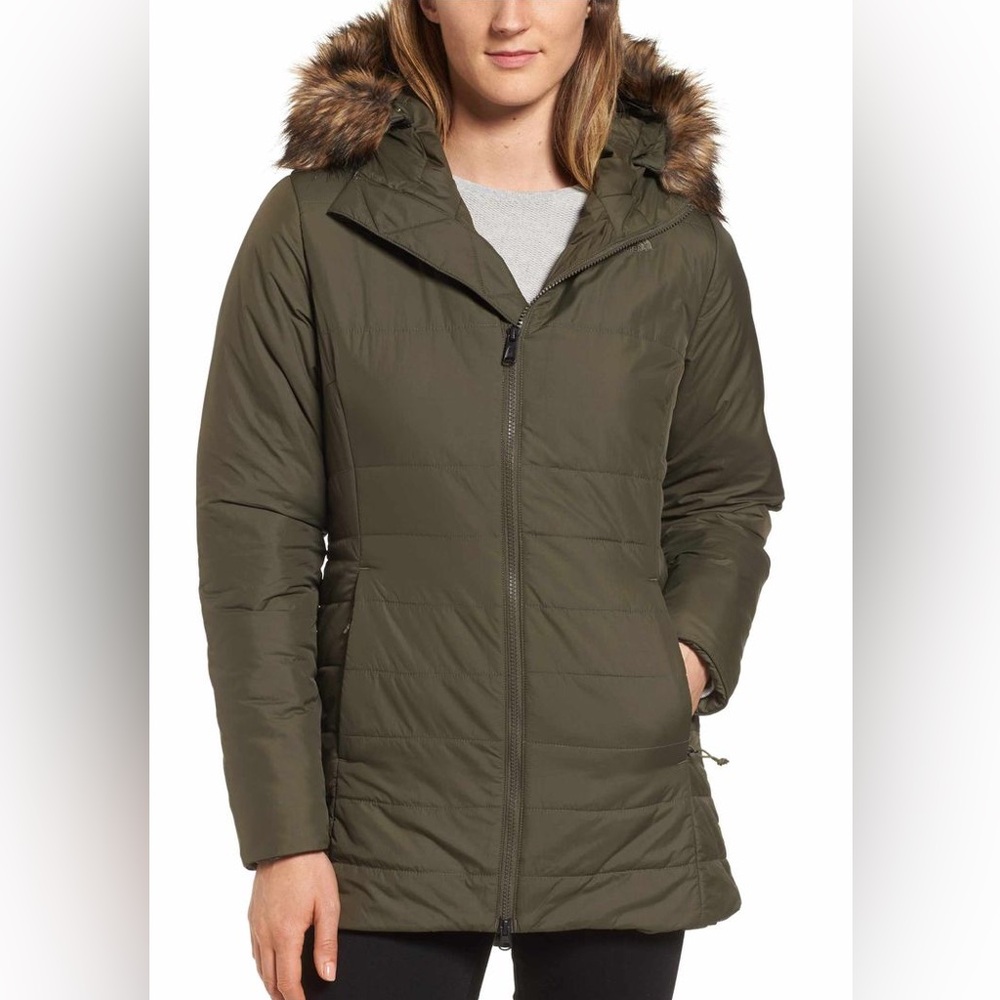 North Face Army Green Coat